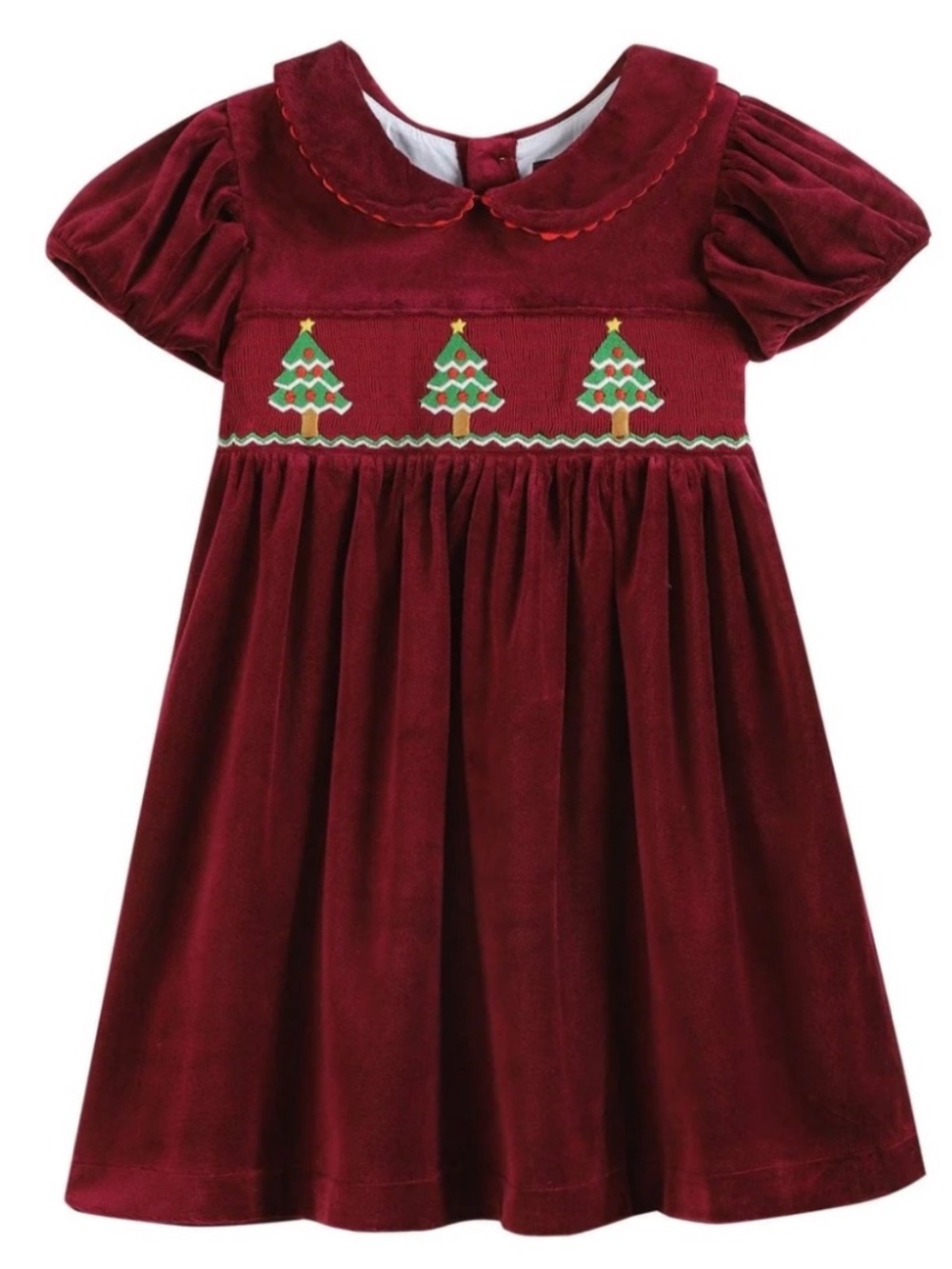 Velvet Smocked Christmas Dress